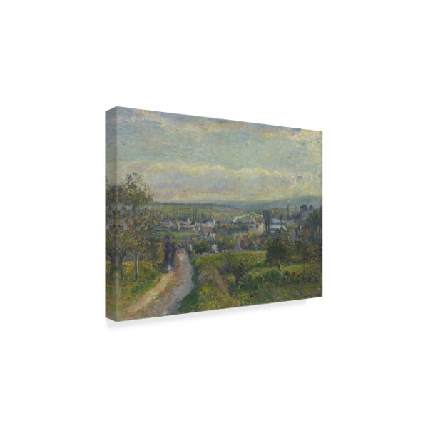 Camille Pissarro 'View Of Saintouenlaumone' Canvas Art,14x19